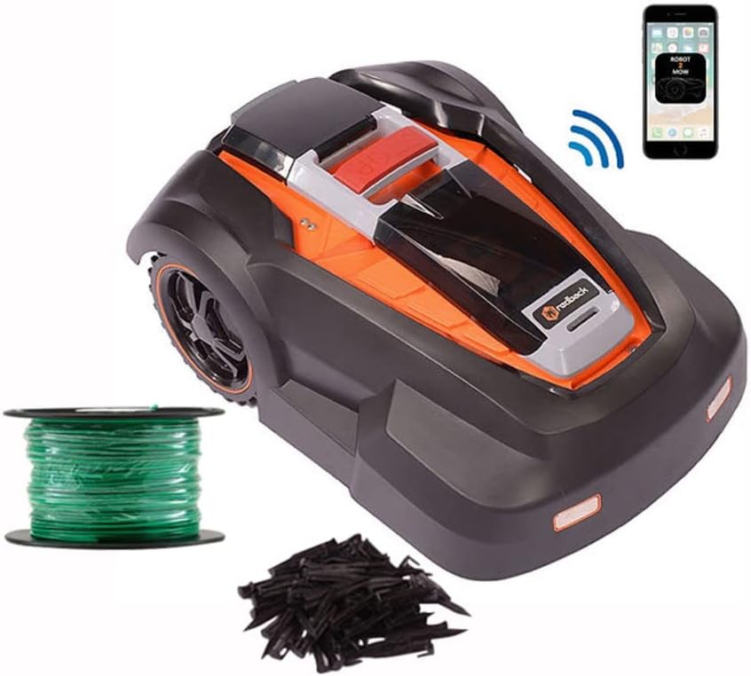 MowRo 28V Smart App Enabled Robot Lawn Mower 9.5quot; Cutting WidthFully Autonomous 1/4 Acre with Boundary Extension RM24SMRTEXT