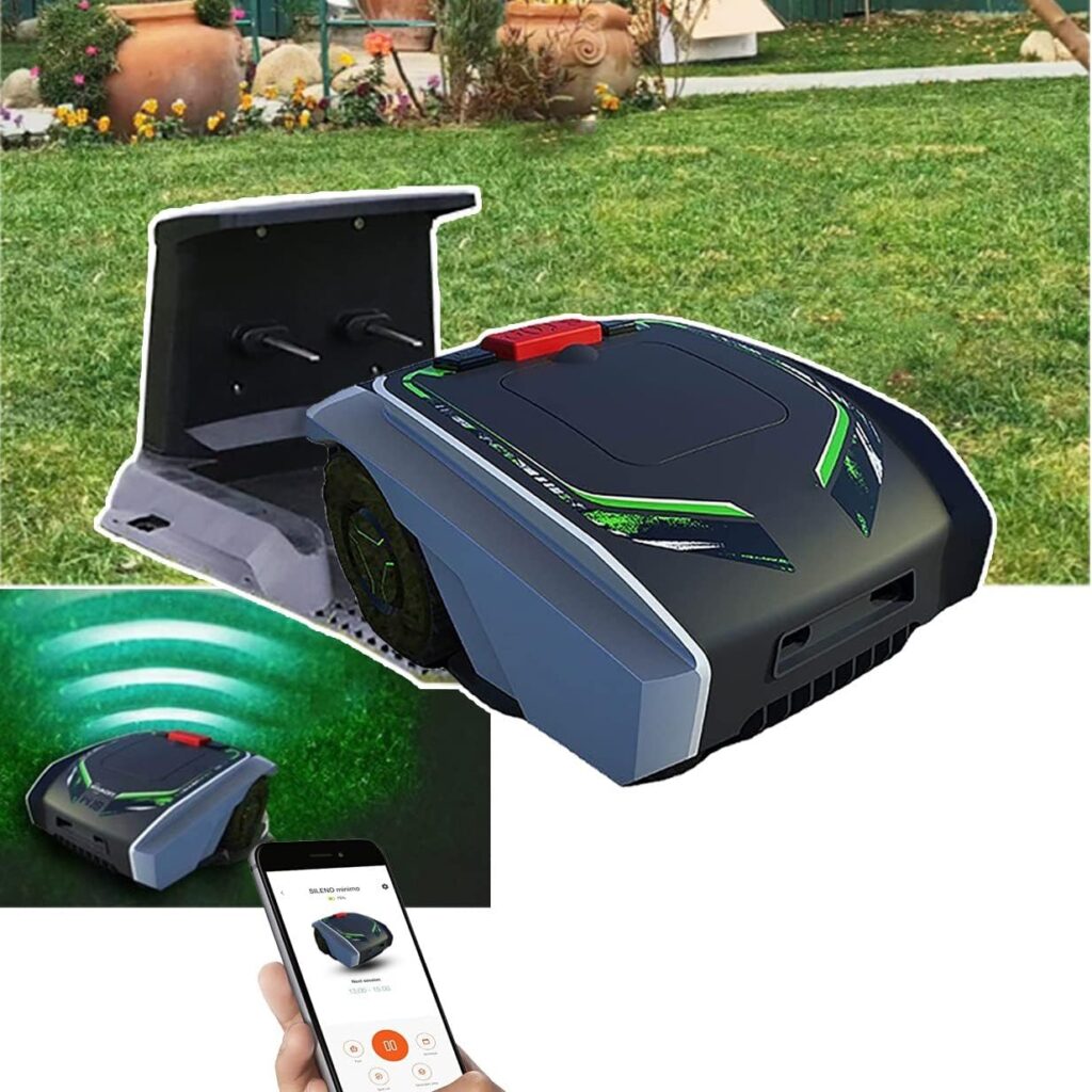 Automatic Robotic Lawn Mower, App Control, with Virtual Boundaries, Ultra-Quiet, Route Plan, Automatic Charging, for Small to Medium Yards