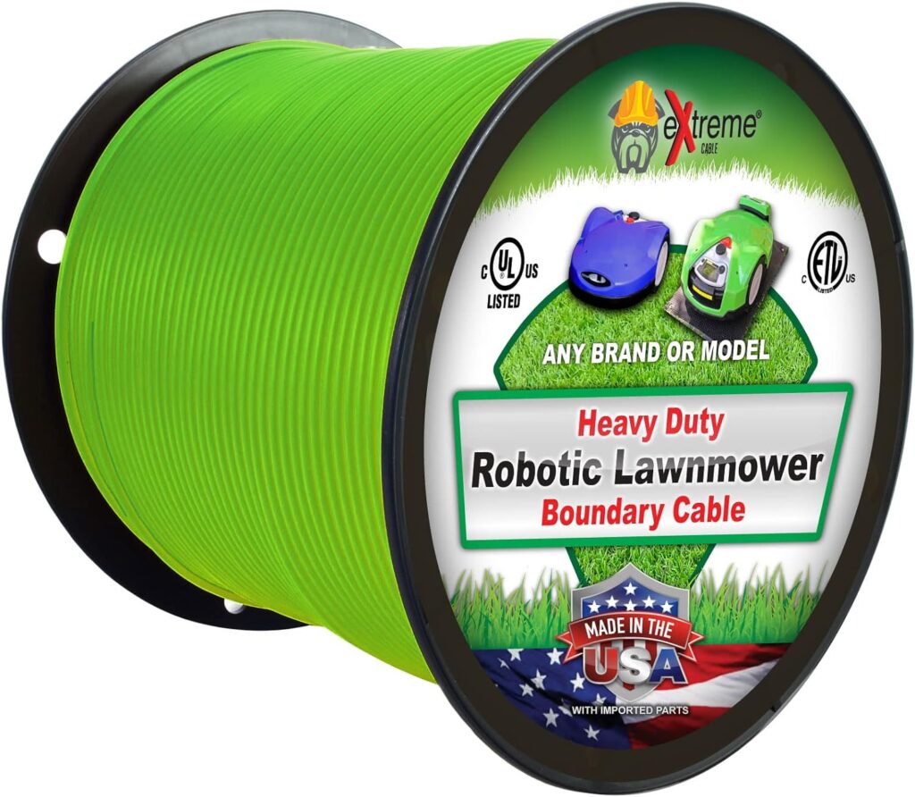 Robotic Lawnmower Wire 14 Gauge (Extra Thick Jacket) 1000 Ft - Heavy Duty Pure Automatic Mower Boundary Wire - Compatible with All Robotic Lawnmowers and Electric Dog Fences